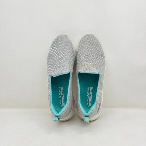 Skechers Go Walk Grey Low Top Slip-On Comfort Walking Shoes 56126 Women's Size 9 - Picture 3 of 9